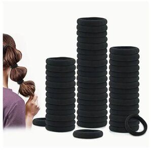 NWT Hair Bands Black Coated Elastic